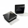 70 x 70 mm Plastic Black Pyramid Plug Insert for Square Tubes and Fencing Posts - square pyramid insert - ajile