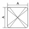 70 x 70 mm Plastic Black Pyramid Plug Insert for Square Tubes and Fencing Posts - square pyramid insert - ajile