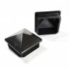 Tappo Copripilastro a Lamelle Quadro di Plastica NERO 80 x 80 mm per Tubolari Quadrati - inserto quadrato - inserto - ajile