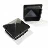 Tappo Copripilastro a Lamelle Quadro di Plastica NERO 100 x 100 mm per Tubolari Quadrati - inserto quadrato - inserto - ajile