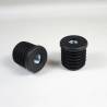 Tappo Tondo di Plastica NERO per Tubolari di Diametro 30 mm con Filettatura in Metallo diam. 10 mm (M10) 10 mm (M10) - ajile