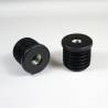 32 mm Diameter Plastic Round Tube Insert with 10 mm (M10) diam. Metal-thread BLACK 10 mm (M10) - ajile