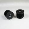 Tappo Tondo di Plastica NERO per Tubolari di Diametro 35 mm con Filettatura in Metallo diam. 10 mm (M10) 10 mm (M10) - ajile
