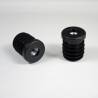 Tappo Tondo di Plastica NERO per Tubolari di Diametro 25 mm con Filettatura in Metallo diam. 8 mm (M8) 8 mm (M!) - ajile