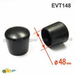 Furniture & Appliance Black Plastic Domed Finish Tapered Ferrules For Chairs 