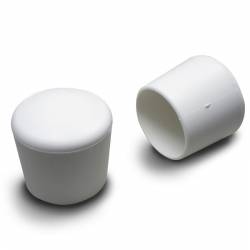 Thermoplastische Kunststoff Fußkappe aus Elastischem WEISSEM Gummi für Rohrfüße - Rohrdurchmesser 20 mm - Ajile 2