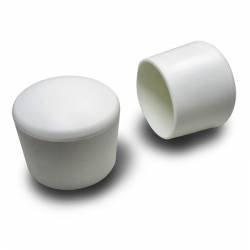 Thermoplastische Kunststoff Fußkappe aus Elastischem WEISSEM Gummi für Rohrfüße - Rohrdurchmesser 30 mm - Ajile 2