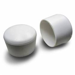 Thermoplastische Kunststoff Fußkappe aus Elastischem WEISSEM Gummi für Rohrfüße - Rohrdurchmesser 42 mm - Ajile 2