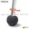 Silent Padded Ferrule Furniture Sock in GRAY Reinforced Felt for 16 to 22 mm Diameter Chair Legs - ajile