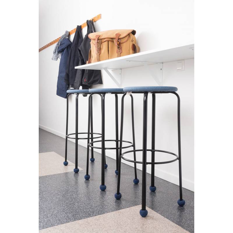 Puntale Calzante Antirumore in Feltro Rinforzato AZZURRO Cobalto per Gambe di Sedia con Diametro fra 16 e 22 mm - ajile