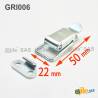 22 x 50 mm Straight Wire White Zinc-plated Loop Latch with Keeper - SMALL - door accessories - hook-framing - ajile