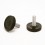 M6 x 17 mm Stellschrauben mit Kunststoff-Rändelfuß 25 mm Diam. - Gewinde: Stahl verzinkt, Grundkörper: Kunststoff SCHWARZ