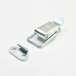 22 x 50 mm Straight Wire White Zinc-plated Loop Latch with Keeper - SMALL - Ajile 2