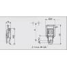 Chiusura a Leva Rigida in Acciaio Zincato Bianco Modello PICCOLO 22 x 50 mm con Gancio - chiusura - ganci-chiusure - ajile