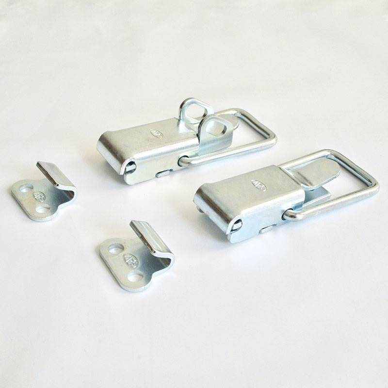 Locking Kit  2 Straight Wire Zinc-plated Loop Latch 32.5 x 82 mm with Keeper - MEDIUM - hook-framing - ajile