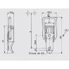 Locking Kit  2 Straight Wire Zinc-plated Loop Latch 32.5 x 82 mm with Keeper - MEDIUM - hook-framing - ajile