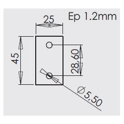 Locking Kit  2 Straight Wire Zinc-plated Loop Latch 32.5 x 82 mm with Keeper - MEDIUM - Ajile 7