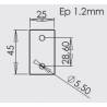 Locking Kit  2 Straight Wire Zinc-plated Loop Latch 32.5 x 82 mm with Keeper - MEDIUM - hook-framing - ajile