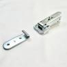 40 x 90 mm Straight Wire White Zinc-plated Pad Lockable Loop Latch with Keeper - LARGE - hook-framing - ajile