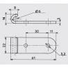 40 x 90 mm Straight Wire White Zinc-plated Pad Lockable Loop Latch with Keeper - LARGE - hook-framing - ajile