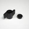 Manopola a Farfalla di Plastica NERA Larga 30 mm per Vite o Dado Esagonale M6 Chiave di 10 mm - viti di plastica - ajile