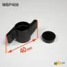 Manopola a Farfalla di Plastica NERA Larga 40 mm per Vite o Dado Esagonale M8 Chiave di 13 mm - viti di plastica - ajile