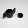 Manopola a Farfalla di Plastica NERA Larga 40 mm per Vite o Dado Esagonale M8 Chiave di 13 mm - viti di plastica - ajile