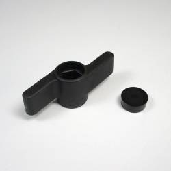 Plastic Butterfly Knob 50 mm Diam. BLACK for M6 (10 mm Wrench) Hexagonal Screw or Nut - Ajile 2