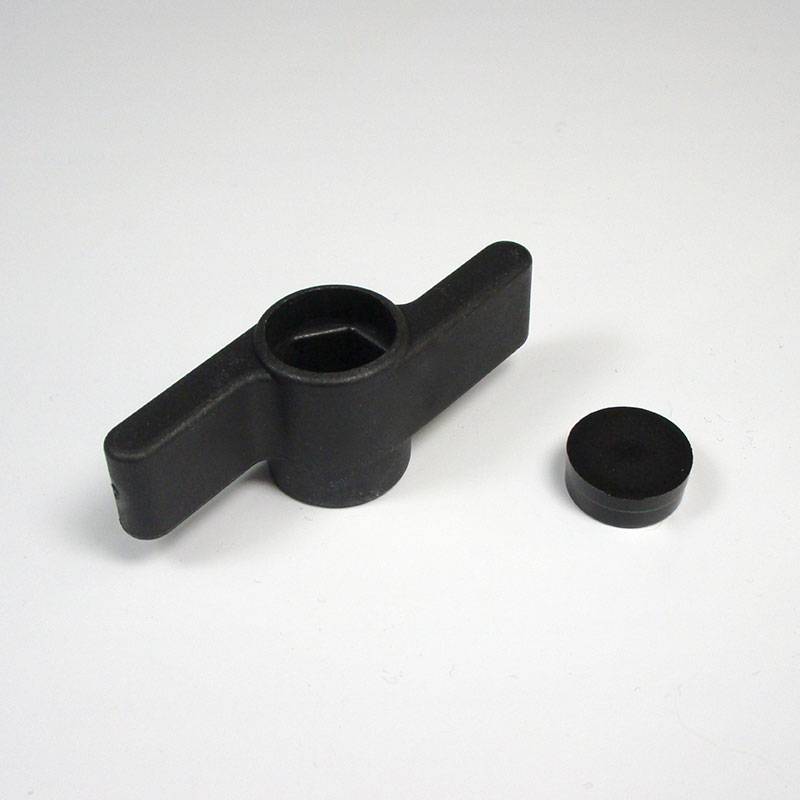 Plastic Butterfly Knob 50 mm Diam. BLACK for M6 (10 mm Wrench) Hexagonal Screw or Nut - other screws - plastic screw - ajile