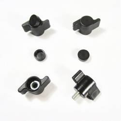 Plastic Butterfly Knob 50 mm Diam. BLACK for M6 (10 mm Wrench) Hexagonal Screw or Nut - Ajile 3