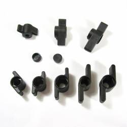 Plastic Butterfly Knob 50 mm Diam. BLACK for M6 (10 mm Wrench) Hexagonal Screw or Nut - Ajile 4