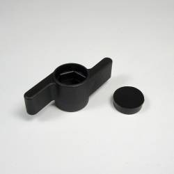 Plastic Butterfly Knob 50 mm Diam. BLACK for M8 (13 mm Wrench) Hexagonal Screw or Nut - Ajile 2