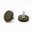 Piedino regolabile con vite M8 x 21 mm a base zigrinata (diam. 40 mm) - Acciaio zincato con piede di plastica.