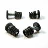Plastic Star Head Knob 32 mm Diameter BLACK with M6 x 40 mm Zinc-plated Steel Threaded Bolt - fastener - ajile