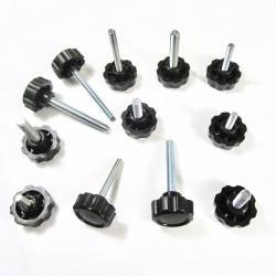 Yinpecly M8x35 Star Handle Knob Thread Replacement Tightening Screw Star Shape Screw on Knob for Machine Tools 3PCS 