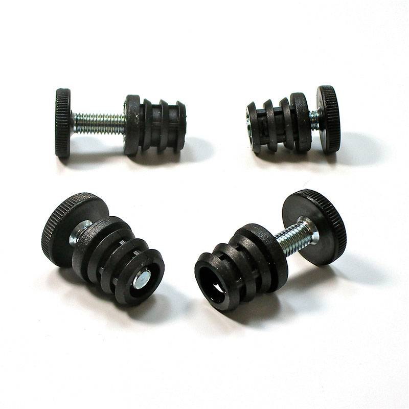 Bouton Molette de Serrage en Plastique NOIR Tête Forme Étoile Diamètre 32 mm-Fileté Acier Zingué M8 x 40 mm - fixation - ajile