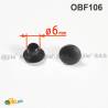 Bouchon Capuchon Obturateur Plastique Rond NOIR pour Trou Alésage Diamètre 6 mm - cache vis-finition - ajile