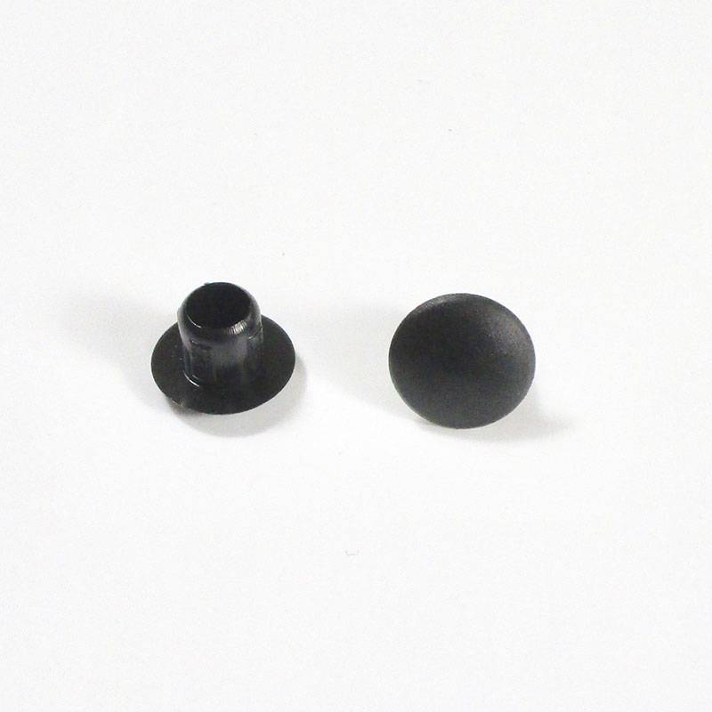 Round Plastic Hole Plug BLACK for 6 mm Diameter Hole - hole plug black - plugs & caps - screw-nut cap - ajile
