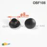 Round Plastic Hole Plug BLACK for 8 mm Diameter Hole - hole plug black - plugs & caps - screw-nut cap - ajile