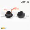Bouchon Capuchon Obturateur Plastique Rond NOIR pour Trou Alésage Diamètre 9 mm - cache vis-finition - ajile