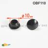 Bouchon Capuchon Obturateur Plastique Rond NOIR pour Trou Alésage Diamètre 10 mm - cache vis-finition - ajile