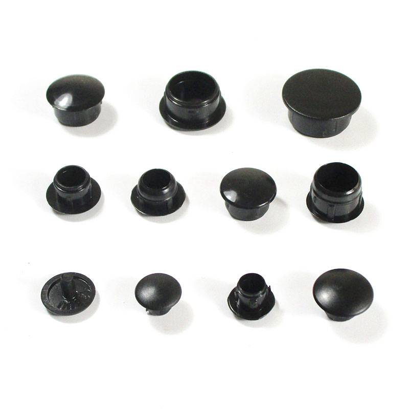 Round Plastic Hole Plug BLACK for 10 mm Diameter Hole - hole plug black - plugs & caps - screw-nut cap - ajile