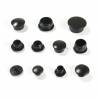 Bouchon Capuchon Obturateur Plastique Rond NOIR pour Trou Alésage Diamètre 10 mm - cache vis-finition - ajile
