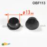 Tappo Copriforo di Plastica Tondo NERO per Buchi di Diametro 13 mm - tappi copriforo - coprivote-copridado - ajile