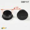 Tappo Copriforo di Plastica Tondo NERO per Buchi di Diametro 17 mm - tappi copriforo - coprivote-copridado - ajile