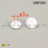 Bouchon Capuchon Obturateur Plastique Rond BLANC pour Trou Alésage Diamètre 3 mm - cache-obturateur - cache vis-finition - ajile