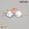 Round Plastic Hole Plug WHITE for 6 mm Diameter Hole - hole plug white - plugs & caps - screw-nut cap - ajile