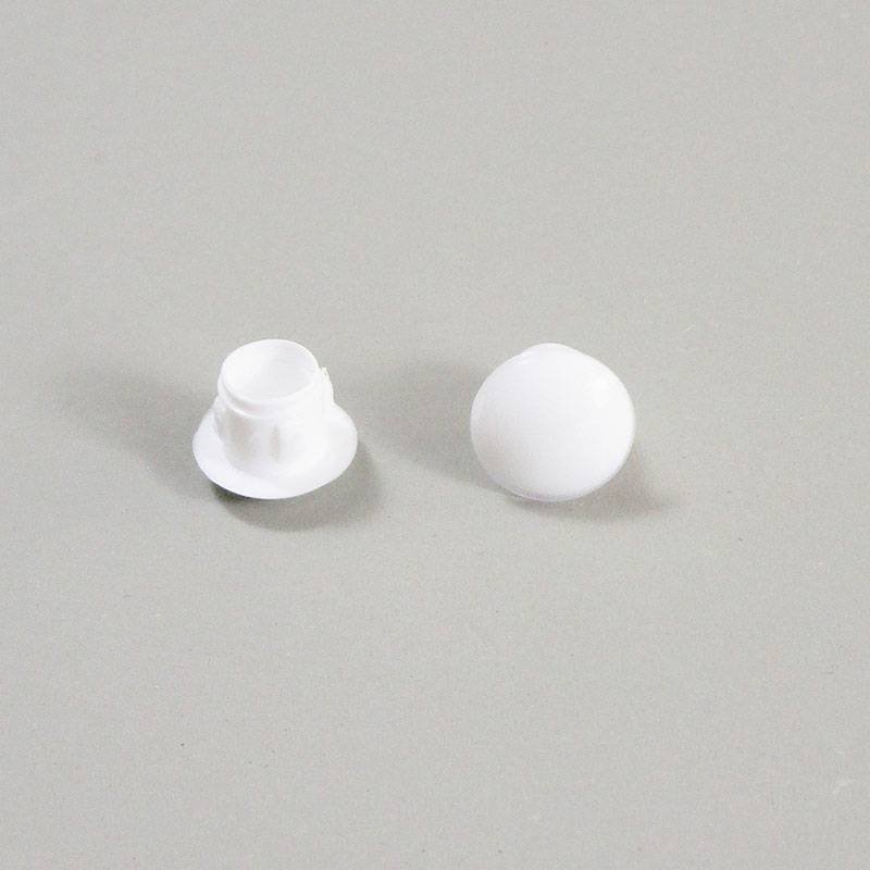 Round Plastic Hole Plug WHITE for 7 mm Diameter Hole - hole plug white - plugs & caps - screw-nut cap - ajile