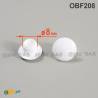 Tappo Copriforo di Plastica Tondo BIANCO per Buchi di Diametro 8 mm - tappi copriforo - coprivote-copridado - ajile