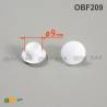 Tappo Copriforo di Plastica Tondo BIANCO per Buchi di Diametro 9 mm - tappi copriforo - coprivote-copridado - ajile